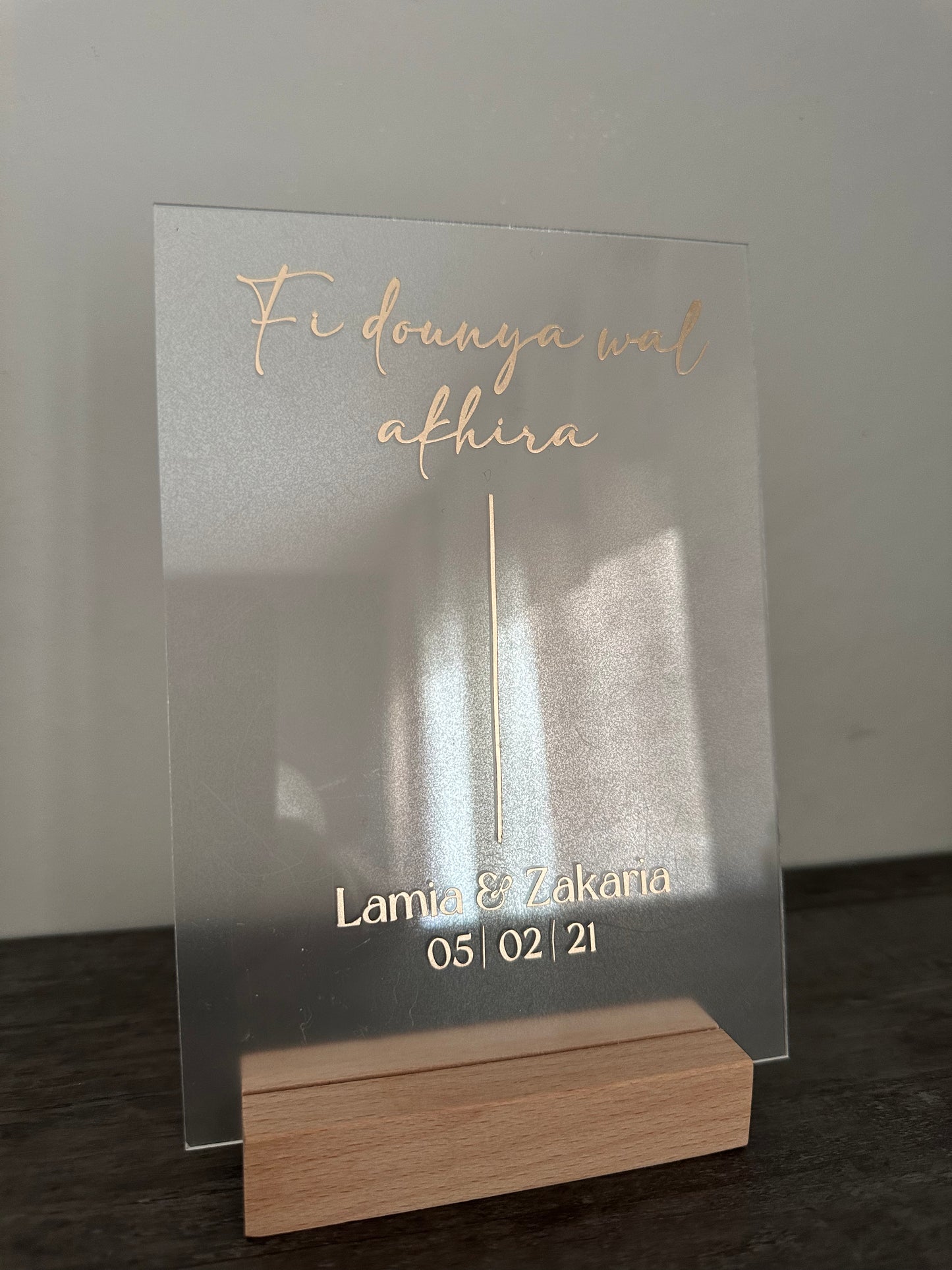 Plaque : Mots d’amour